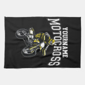 Personalisiertes Motocross Dirt Bike Racing Geschirrtuch (Horizontal)