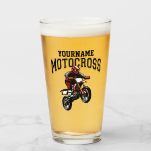 Personalisiertes Motocross Dirt Bike Racing Glas