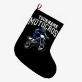 Personalisiertes Motocross Dirt Bike Racing Großer Weihnachtsstrumpf (Vorderansicht (hängend))