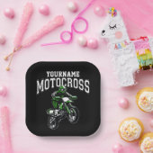 Personalisiertes Motocross Dirt Bike Racing Pappteller (Party)