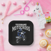 Personalisiertes Motocross Dirt Bike Racing Pappteller (Party)