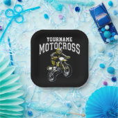 Personalisiertes Motocross Dirt Bike Racing Pappteller (Party)