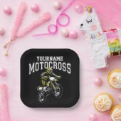 Personalisiertes Motocross Dirt Bike Racing Pappteller (Party)