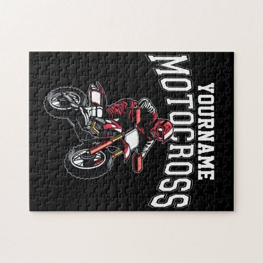 Personalisiertes Motocross Dirt Bike Racing Puzzle (Horizontal)