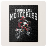 Personalisiertes Motocross Dirt Bike Racing Puzzle<br><div class="desc">Individuelle Name Dirt Bike Rider Motocross Racing Moto Racer Motorrad Geschenke - Wählen Sie Farbe und anpassen mit Ihrem Namen oder benutzerdefinierten Text!</div>