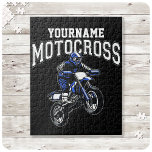 Personalisiertes Motocross Dirt Bike Racing Puzzle<br><div class="desc">Individuelle Name Dirt Bike Rider Motocross Racing Moto Racer Motorrad Geschenke - Wählen Sie Farbe und anpassen mit Ihrem Namen oder benutzerdefinierten Text!</div>