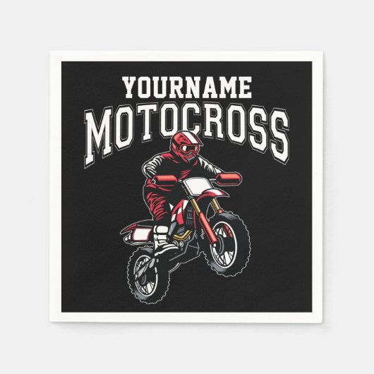 Personalisiertes Motocross Dirt Bike Racing Serviette (Vorderseite)