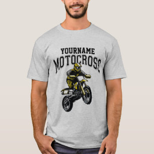 Personalisiertes Motocross Dirt Bike Racing T-Shirt