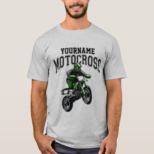 Personalisiertes Motocross Dirt Bike Racing T-Shirt