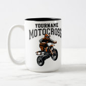 Personalisiertes Motocross Dirt Bike Racing Zweifarbige Tasse (Links)