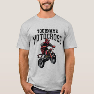 Personalisiertes Motocross Dirt Bike Rider Racing T-Shirt