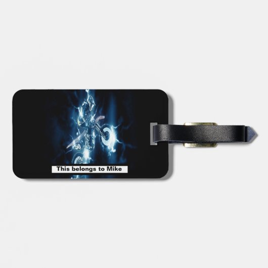 Personalisiertes Motocross Gepäckanhänger (Rückseite horizontal)