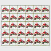 Personalisiertes Motocross-Geschenk Geschenkpapier (Flach)