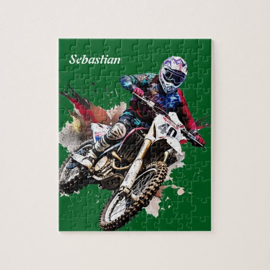 Personalisiertes Motocross Puzzle (Vertikal)