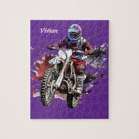 Personalisiertes Motocross Puzzle (Vertikal)