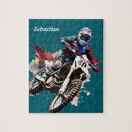 Personalisiertes Motocross Puzzle (Vertikal)