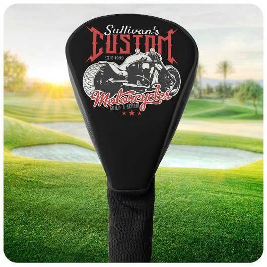 Personalisiertes Motorrad Big Bad Biker Garage Golf Headcover