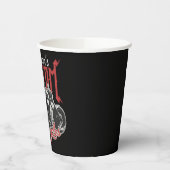 Personalisiertes Motorrad Big Bad Biker Garage Pappbecher (Links)