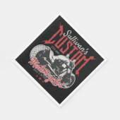 Personalisiertes Motorrad Big Bad Biker Garage Serviette (Ecke)