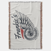 Personalisiertes Motorrad-Fliegerradgeschäft Decke (Vorderseite Vertikal)