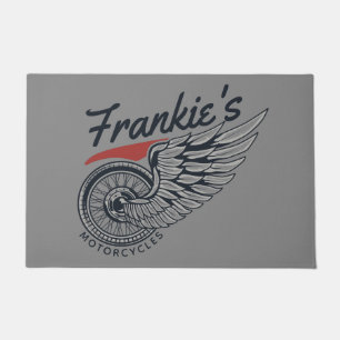 Personalisiertes Motorrad-Fliegerradgeschäft Fußmatte