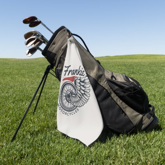 Personalisiertes Motorrad-Fliegerradgeschäft Golfhandtuch (Gras)