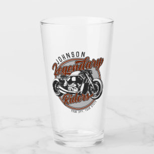 Personalisiertes Motorrad Legendärer Fahrer Biker Glas