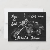 Personalisiertes Motorrad Save the Date Ankündigung (Vorderseite)