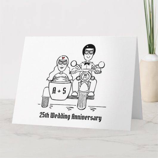 Personalisiertes Motorrad und Sidecar Karte (Vorderseite)