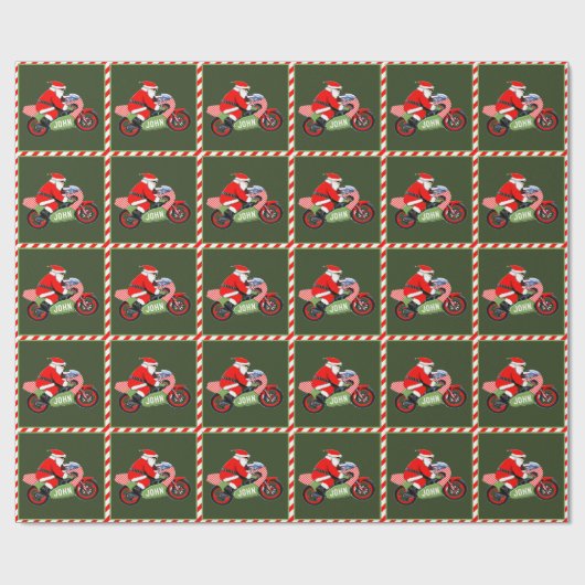 Personalisiertes Motorrad-Urlaubsgeschenk Geschenkpapier (Flach)