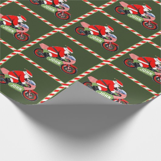 Personalisiertes Motorrad-Urlaubsgeschenk Geschenkpapier (Ecke)