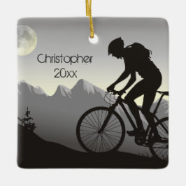 Personalisiertes Mountainbike Bike Biking auf dem  Keramikornament