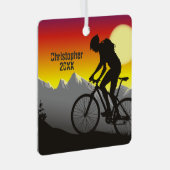 Personalisiertes Mountainbike Bike Weihnachten Ornament Aus Metall (Vorderseite Rechts)