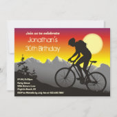 Personalisiertes Mountainbike Biken Geburtstag Einladung (Vorderseite)