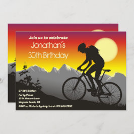 Personalisiertes Mountainbike Biken Geburtstag Einladung
