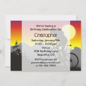 Personalisiertes Mountainbike Biken Geburtstag Einladung (Rückseite)