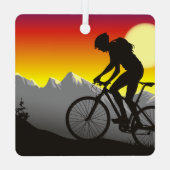 Personalisiertes Mountainbike Weihnachten Ornament Aus Metall (Rückseite)