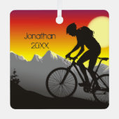 Personalisiertes Mountainbike Weihnachten Ornament Aus Metall (Vorderseite)