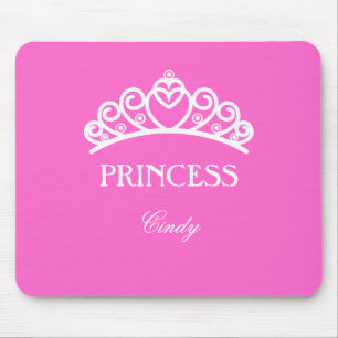 Personalisiertes Mousepad der Prinzessin in rosa m