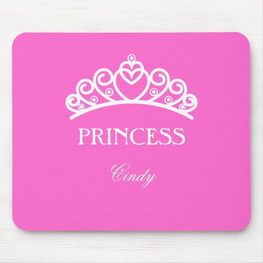 Personalisiertes Mousepad der Prinzessin in rosa m (Vorne)