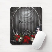 Personalisiertes Mousepad - Goth Mädchen, Schädel (Mit Mouse)