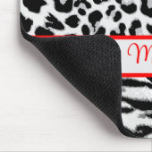 Personalisiertes Mousepad in Tierdrucken (Ecke)