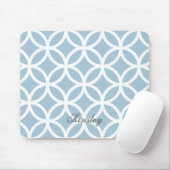 Personalisiertes Mousepad mit blauem Diamantmuster (Mit Mouse)