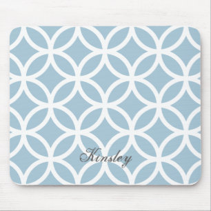 Personalisiertes Mousepad mit blauem Diamantmuster