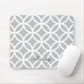 Personalisiertes Mousepad mit grauem Diamantmuster (Mit Mouse)