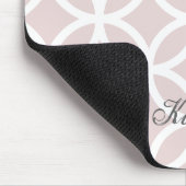 Personalisiertes Mousepad mit rosa Diamantmuster (Ecke)