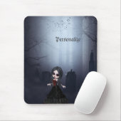 Personalisiertes Mousepad. Niedliches Goth Mädchen Mousepad (Mit Mouse)