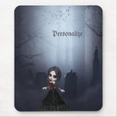 Personalisiertes Mousepad. Niedliches Goth Mädchen Mousepad (Vorne)