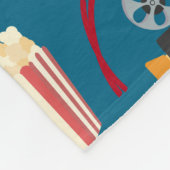 Personalisiertes Movie Night Film Popcorn Muster Fleecedecke (Ecke)