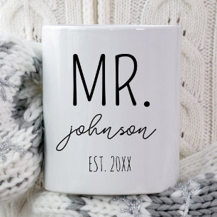 Personalisiertes Mr Mrs Hochzeit Geschenk für das  Tasse